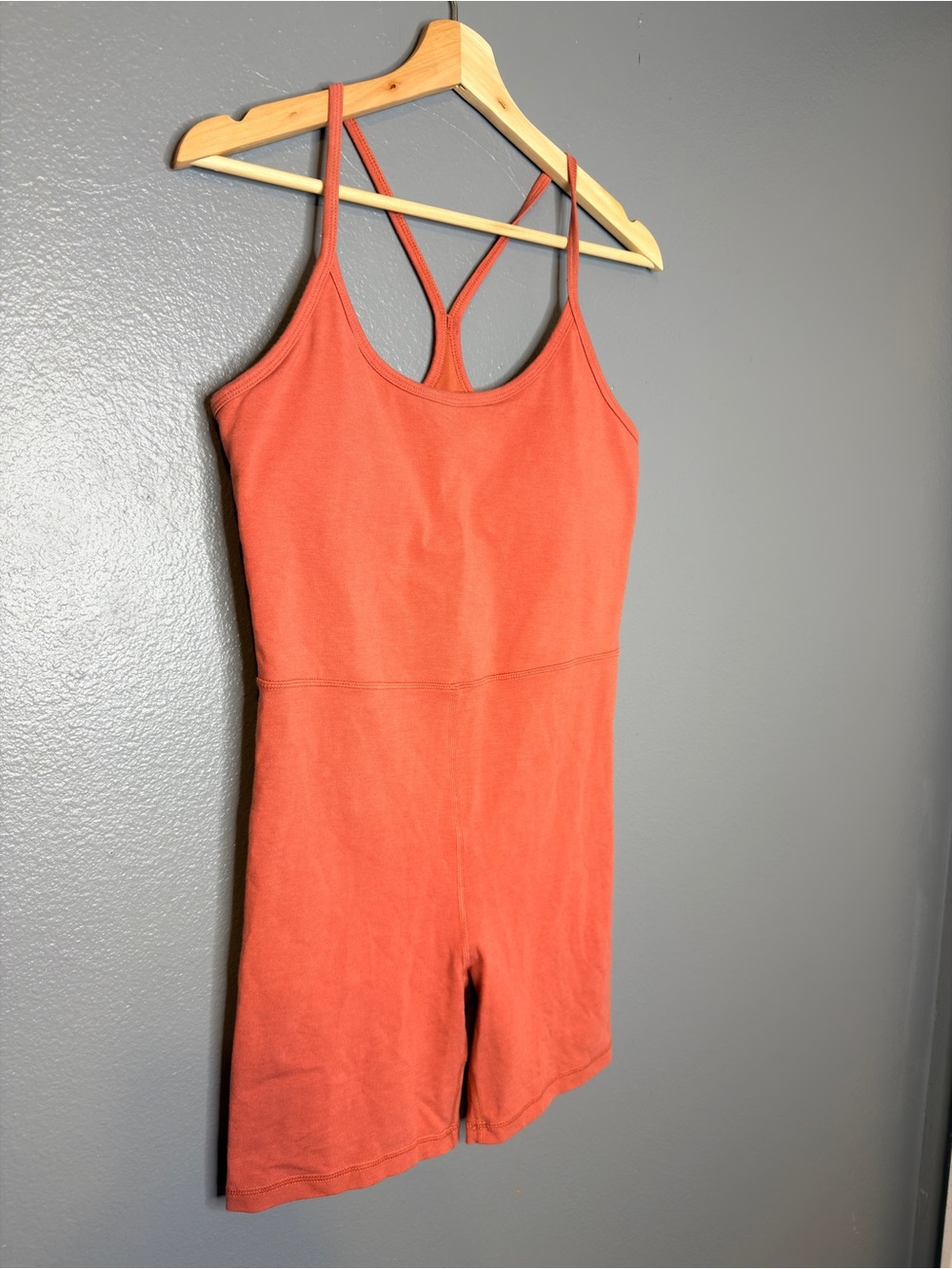 Old Navy athleisure Sleeveless One-Piece Romper in Salmon terra-cotta Medium